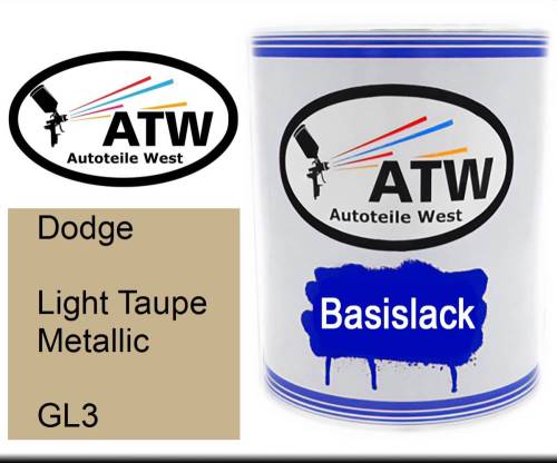 Dodge, Light Taupe Metallic, GL3: 1L Lackdose, von ATW Autoteile West.